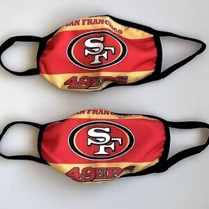 SAN FRANCISCO 49ERS FOOTBALL FACE MASK 2 PACK UNISEX